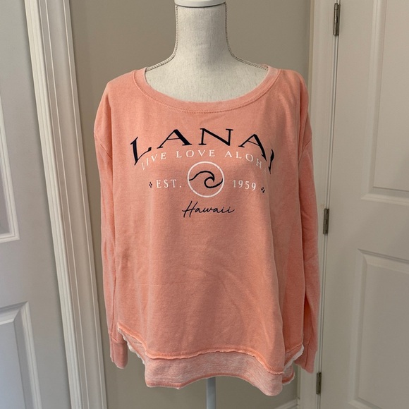 Ocean Drive Coral Sweatshirt - Picture 1 of 6